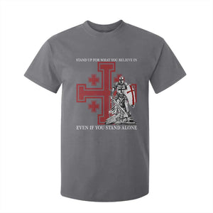 Catholic Knight Templar Crusader Cross T Shirt For Kid Kingdom Of Jerusalem TS10 Charcoal Print Your Wear