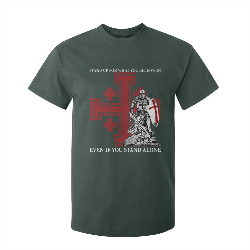 Catholic Knight Templar Crusader Cross T Shirt For Kid Kingdom Of Jerusalem TS10 Dark Forest Green Print Your Wear
