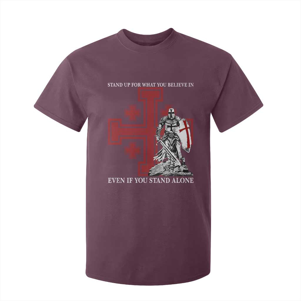 Catholic Knight Templar Crusader Cross T Shirt For Kid Kingdom Of Jerusalem TS10 Maroon Print Your Wear