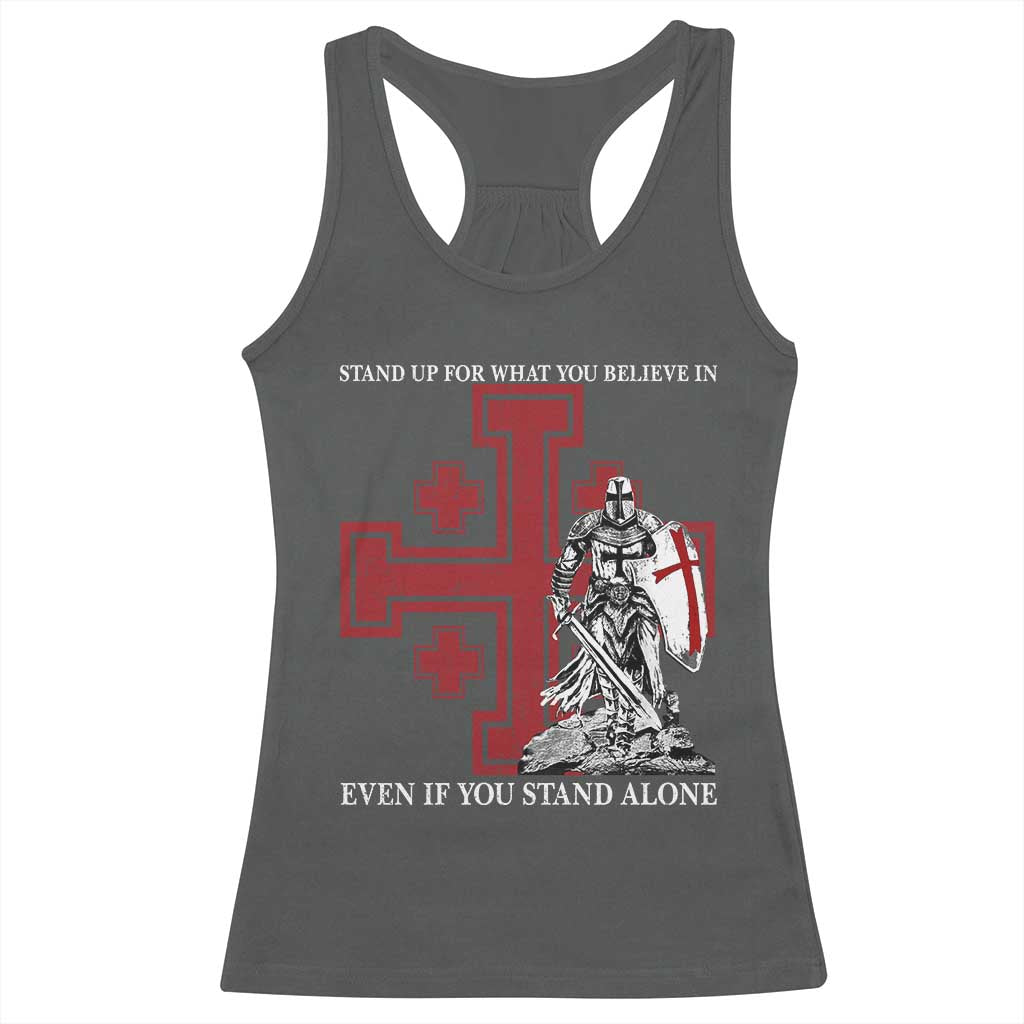 Catholic Knight Templar Crusader Cross Racerback Tank Top Kingdom Of Jerusalem TS10 Dark Heather Print Your Wear