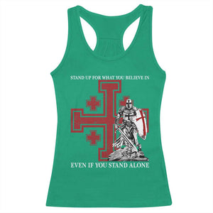 Catholic Knight Templar Crusader Cross Racerback Tank Top Kingdom Of Jerusalem TS10 Irish Green Print Your Wear
