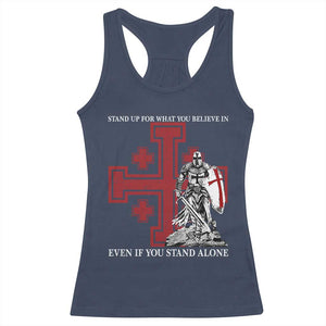 Catholic Knight Templar Crusader Cross Racerback Tank Top Kingdom Of Jerusalem TS10 Navy Print Your Wear
