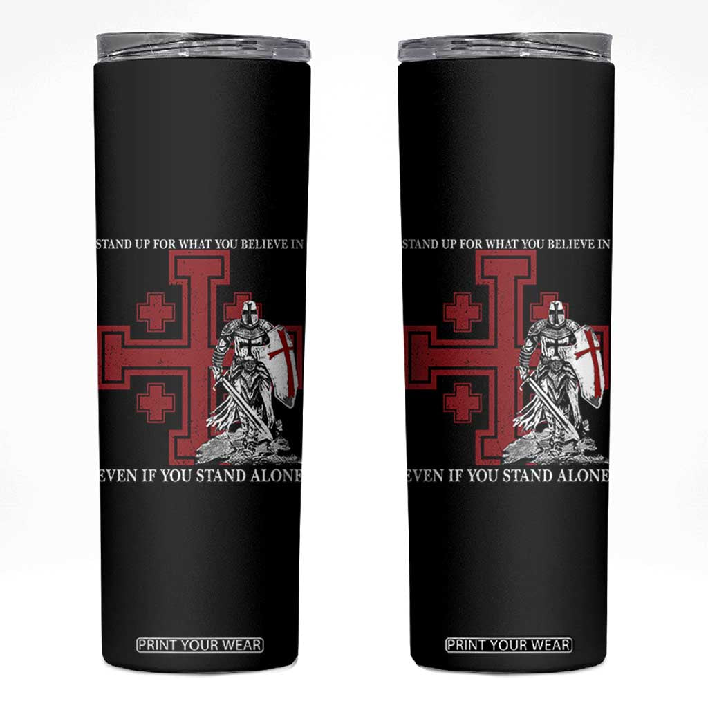 Catholic Knight Templar Crusader Cross Skinny Tumbler Kingdom Of Jerusalem TS10 Black Print Your Wear