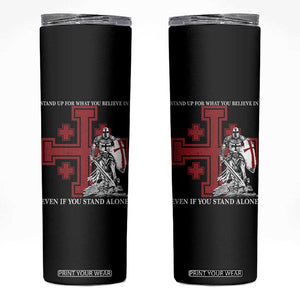Catholic Knight Templar Crusader Cross Skinny Tumbler Kingdom Of Jerusalem TS10 Black Print Your Wear