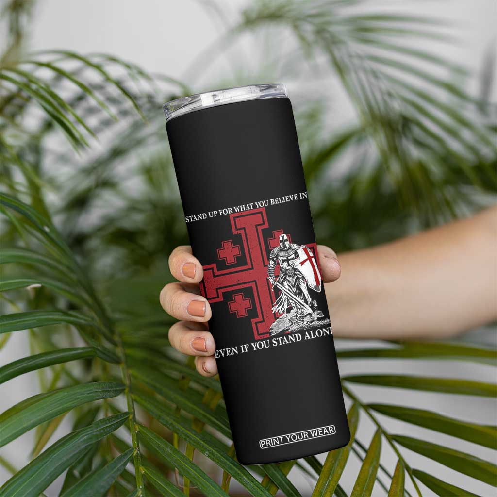 Catholic Knight Templar Crusader Cross Skinny Tumbler Kingdom Of Jerusalem TS10 Print Your Wear