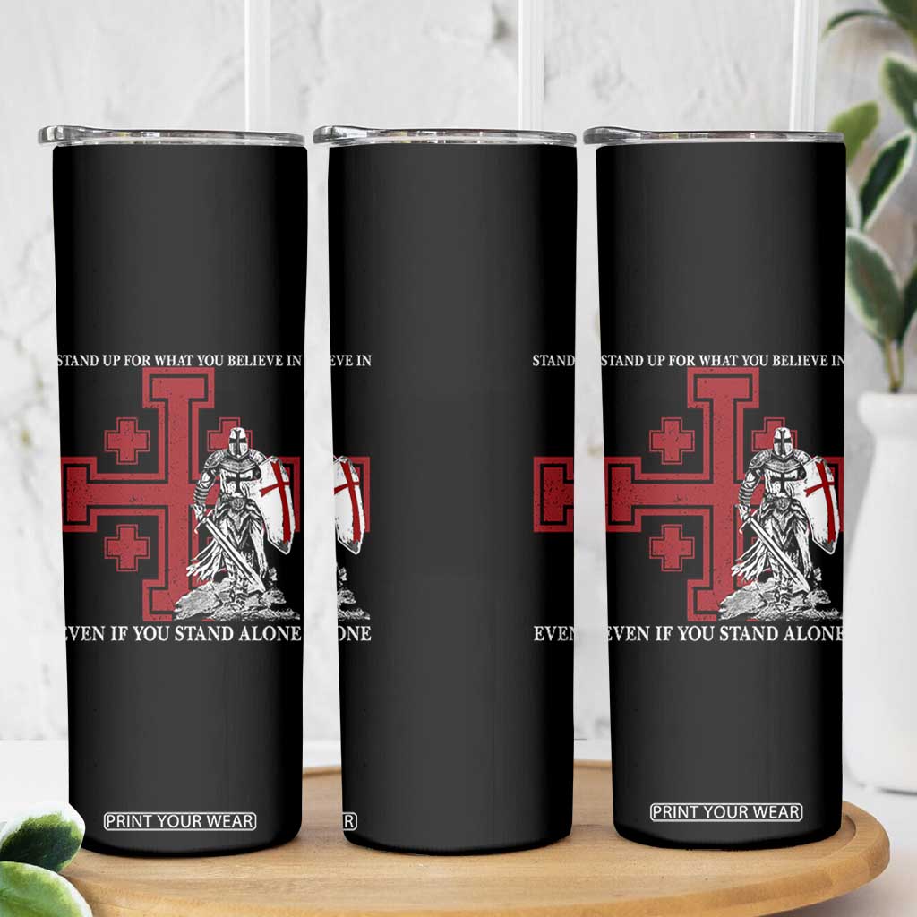 Catholic Knight Templar Crusader Cross Skinny Tumbler Kingdom Of Jerusalem TS10 Print Your Wear