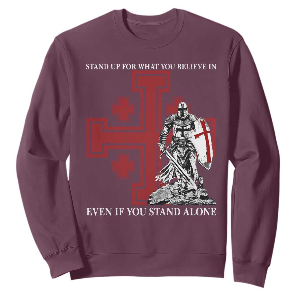 Catholic Knight Templar Crusader Cross Sweatshirt Kingdom Of Jerusalem TS10 Maroon Print Your Wear