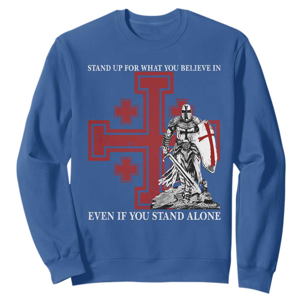 Catholic Knight Templar Crusader Cross Sweatshirt Kingdom Of Jerusalem TS10 Royal Blue Print Your Wear