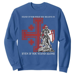 Catholic Knight Templar Crusader Cross Sweatshirt Kingdom Of Jerusalem TS10 Royal Blue Print Your Wear
