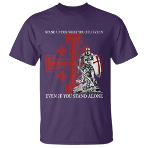 Catholic Knight Templar Crusader Cross T Shirt Kingdom Of Jerusalem TS10 Purple Print Your Wear