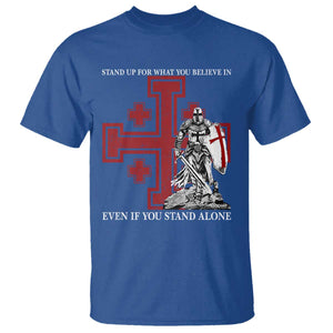 Catholic Knight Templar Crusader Cross T Shirt Kingdom Of Jerusalem TS10 Royal Blue Print Your Wear
