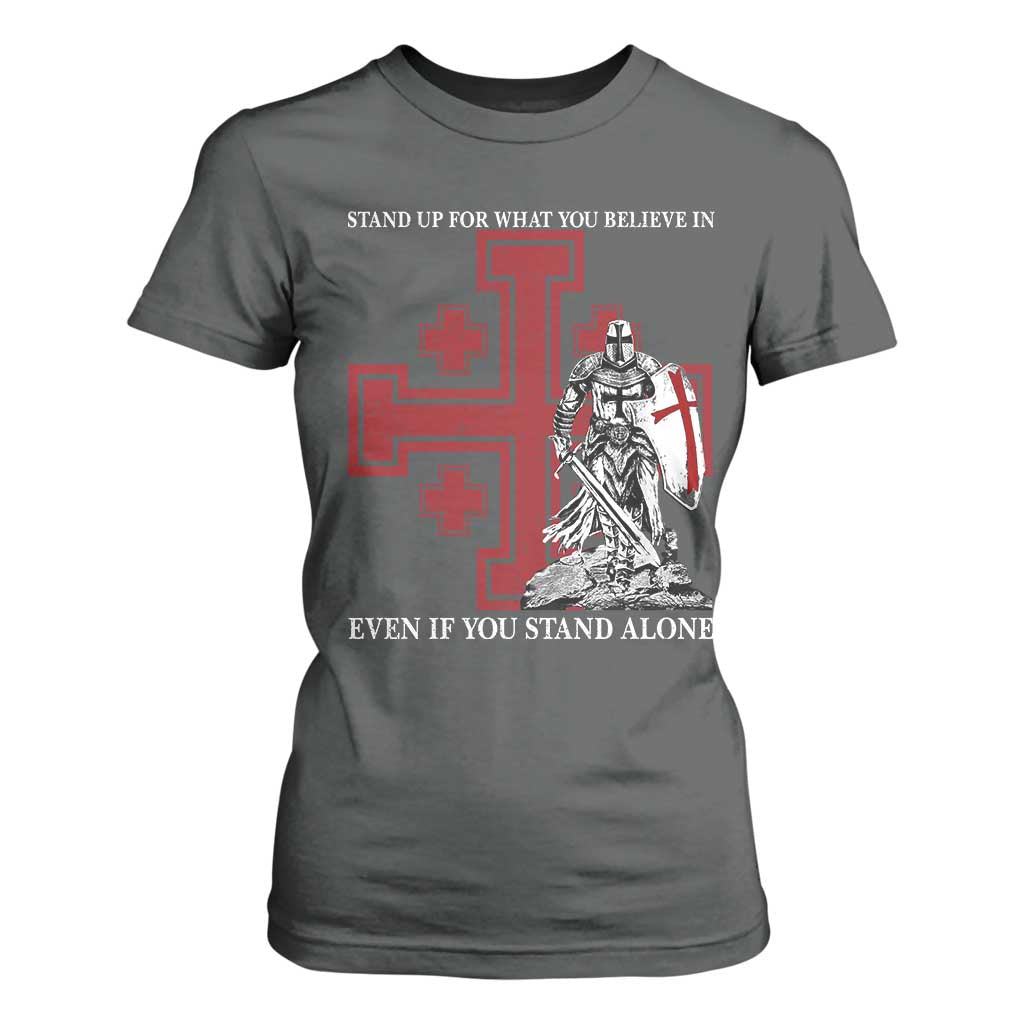 Catholic Knight Templar Crusader Cross T Shirt For Women Kingdom Of Jerusalem TS10 Dark Heather Print Your Wear