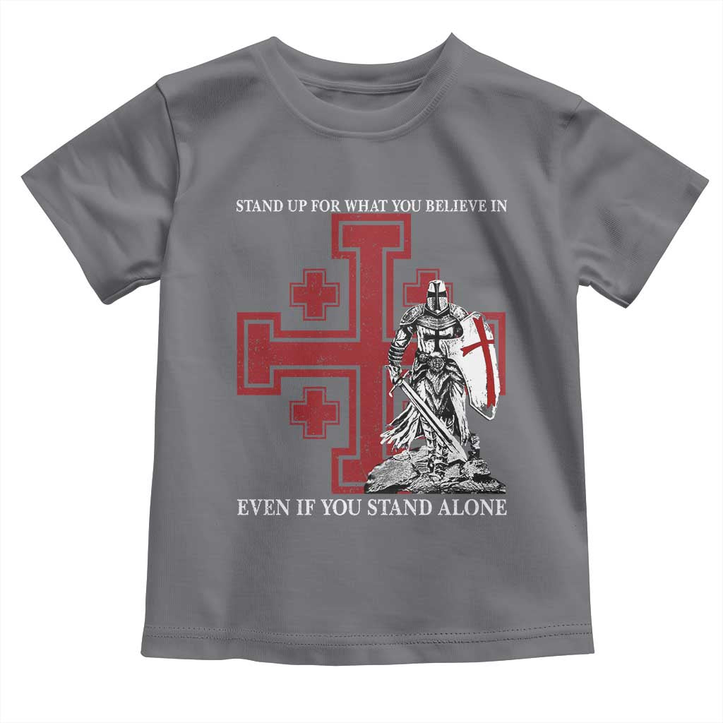 Catholic Knight Templar Crusader Cross Toddler T Shirt Kingdom Of Jerusalem TS10 Charcoal Print Your Wear
