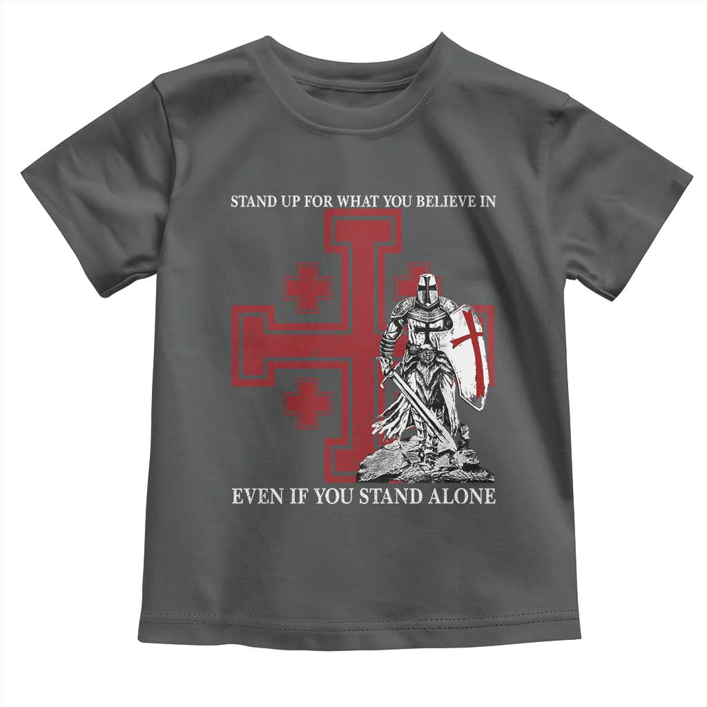 Catholic Knight Templar Crusader Cross Toddler T Shirt Kingdom Of Jerusalem TS10 Dark Heather Print Your Wear
