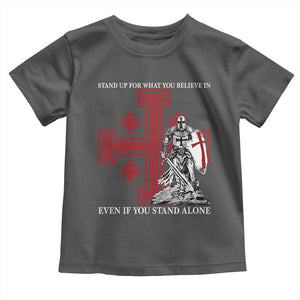 Catholic Knight Templar Crusader Cross Toddler T Shirt Kingdom Of Jerusalem TS10 Dark Heather Print Your Wear