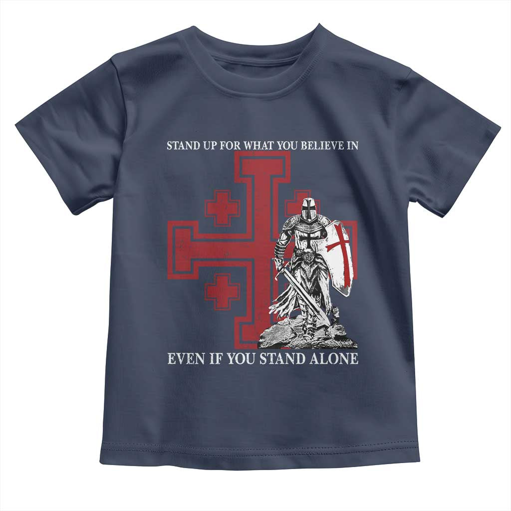 Catholic Knight Templar Crusader Cross Toddler T Shirt Kingdom Of Jerusalem TS10 Navy Print Your Wear