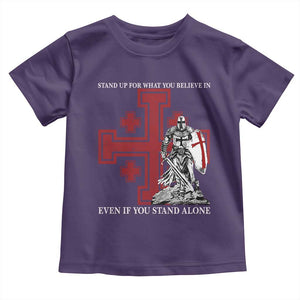 Catholic Knight Templar Crusader Cross Toddler T Shirt Kingdom Of Jerusalem TS10 Purple Print Your Wear