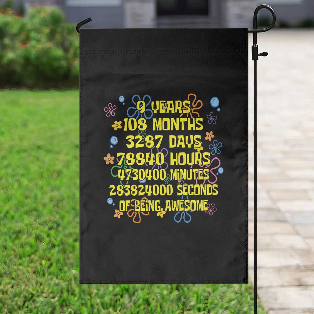 9th Birthday Gifts Garden Flag Flowers Girl Son Boy 9yr 9 Year Old Bday TS10 Print Your Wear