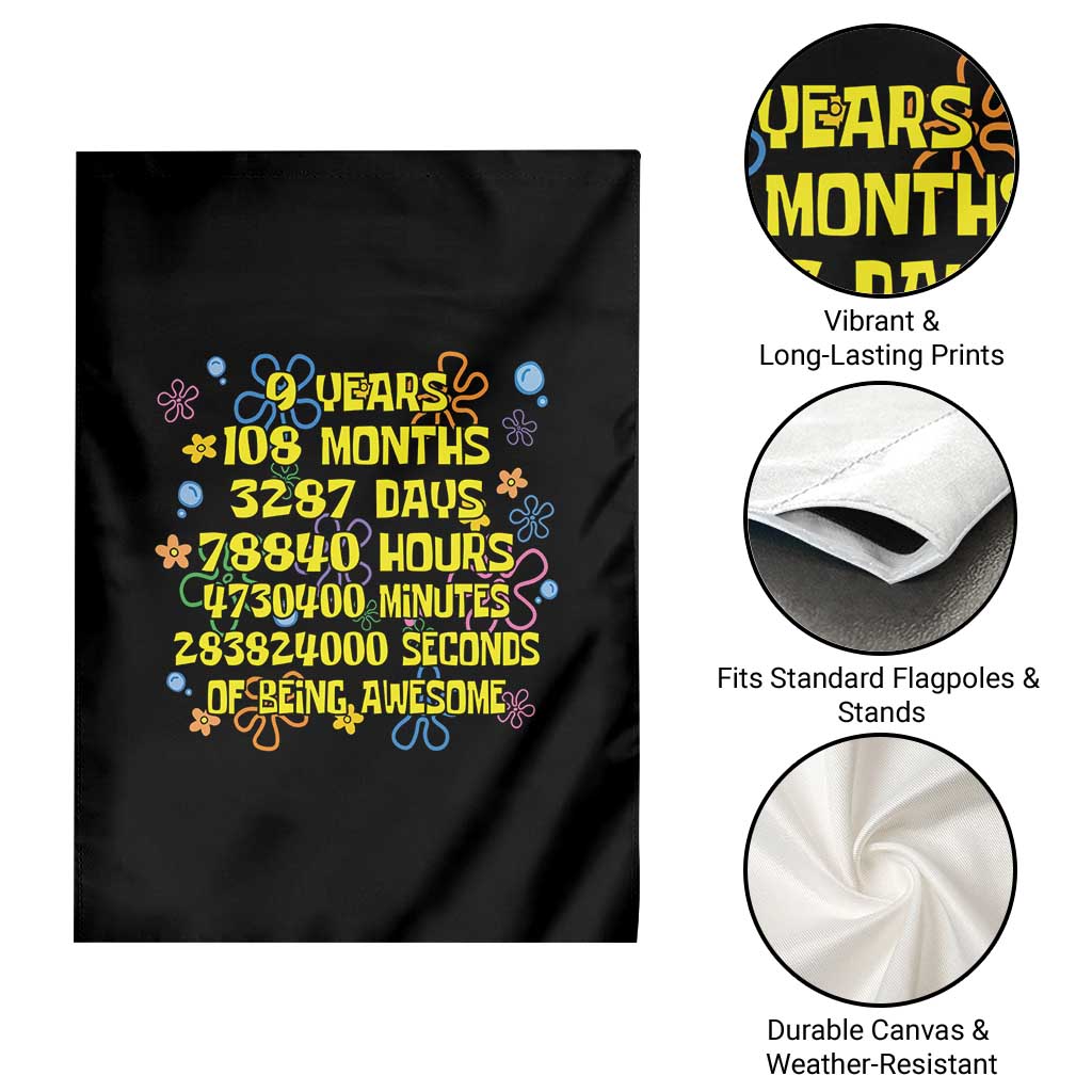 9th Birthday Gifts Garden Flag Flowers Girl Son Boy 9yr 9 Year Old Bday TS10 Print Your Wear