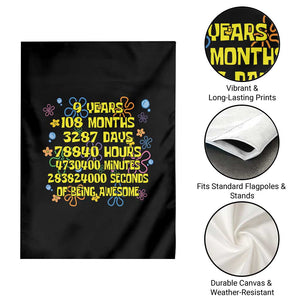 9th Birthday Gifts Garden Flag Flowers Girl Son Boy 9yr 9 Year Old Bday TS10 Print Your Wear