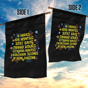 9th Birthday Gifts Garden Flag Flowers Girl Son Boy 9yr 9 Year Old Bday TS10 Print Your Wear
