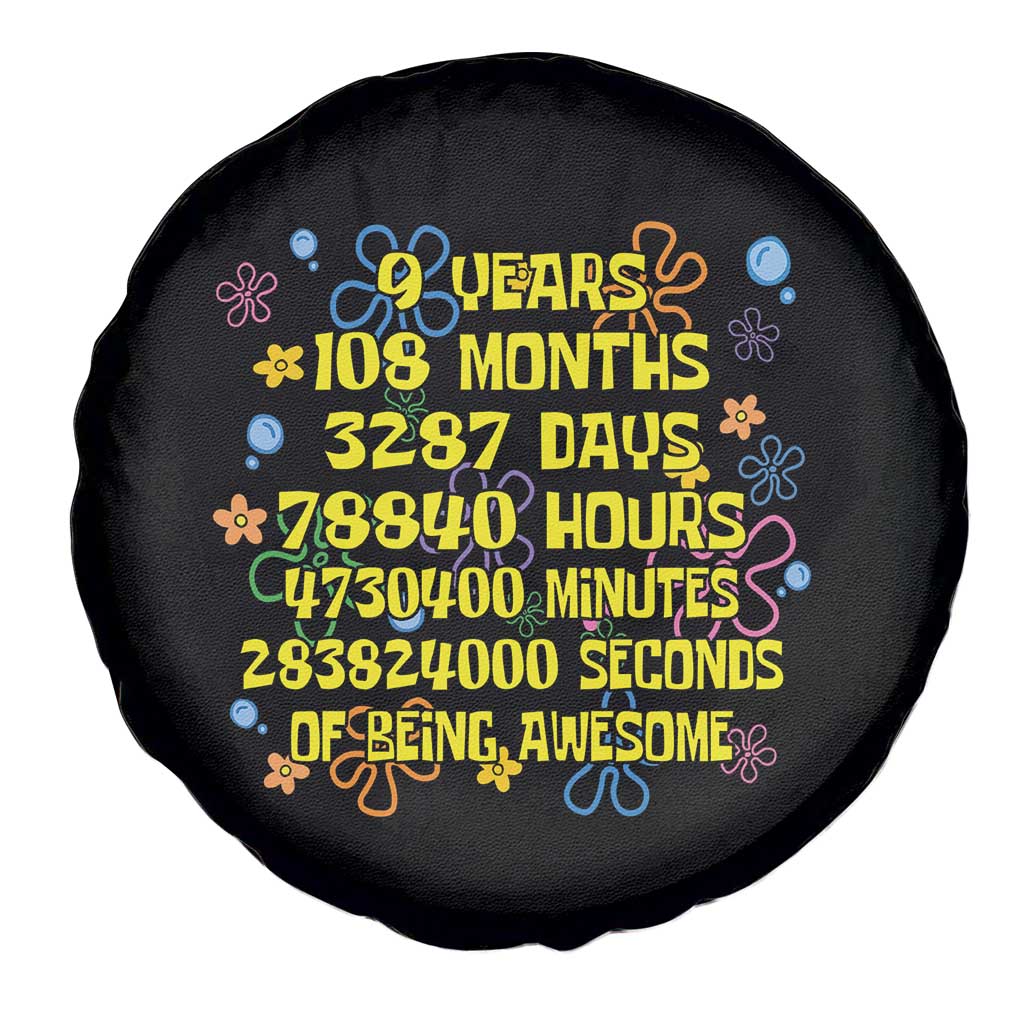 9th Birthday Gifts Spare Tire Cover Flowers Girl Son Boy 9yr 9 Year Old Bday TS10 Print Your Wear