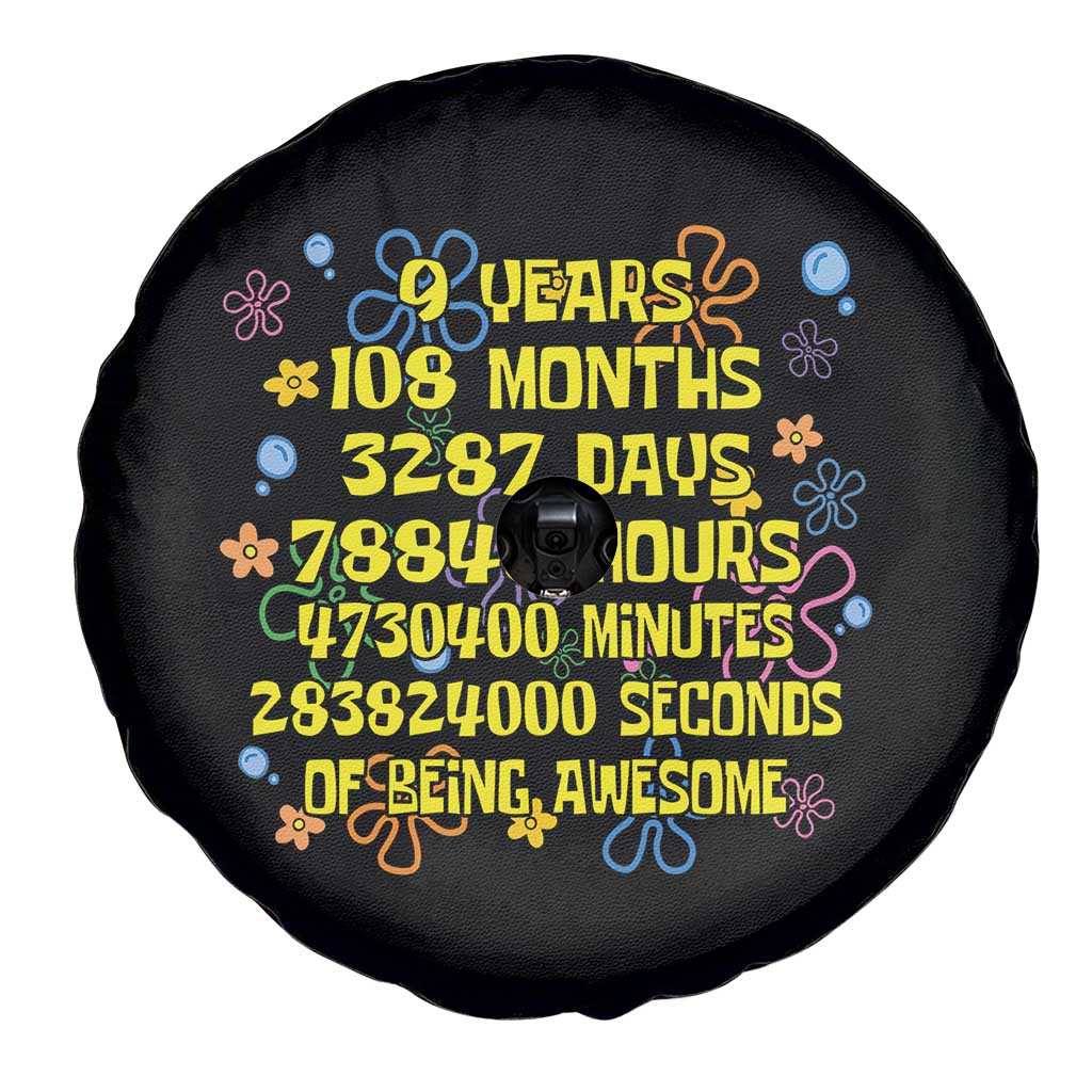 9th Birthday Gifts Spare Tire Cover Flowers Girl Son Boy 9yr 9 Year Old Bday TS10 Print Your Wear