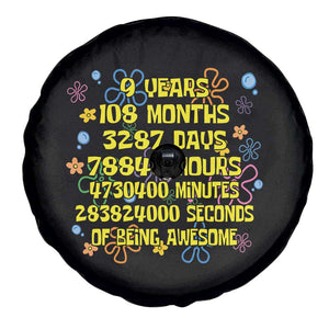 9th Birthday Gifts Spare Tire Cover Flowers Girl Son Boy 9yr 9 Year Old Bday TS10 Print Your Wear