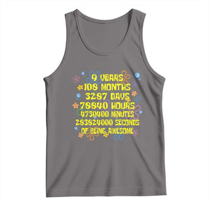 9th Birthday Gifts Tank Top Flowers Girl Son Boy 9yr 9 Year Old Bday TS10 Deep Heather Print Your Wear