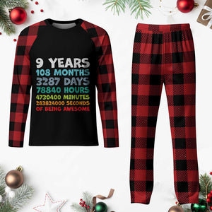 9 Year Old Bday Plaid Pajama Set Son Boy 9yr 9th Birthday Gifts TS10 Buffalo Plaid Print Your Wear