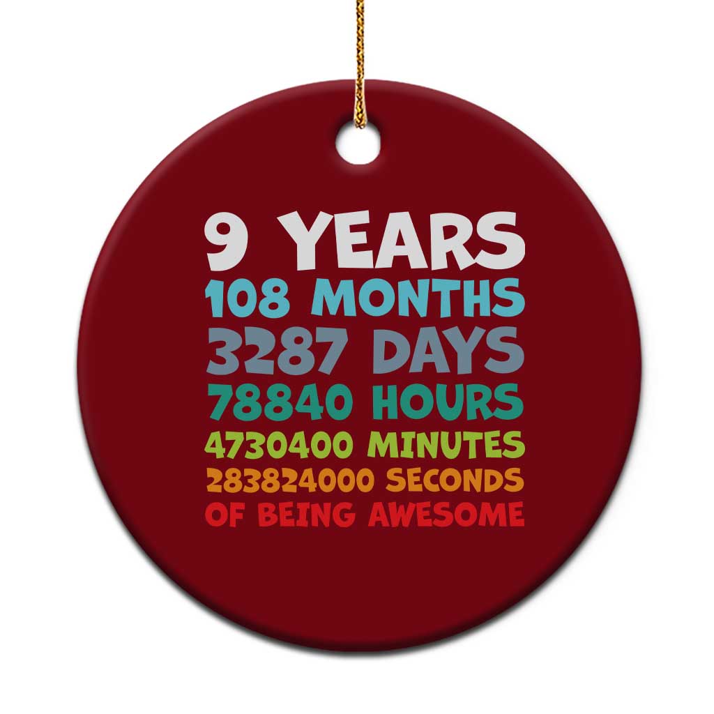 9 Year Old Bday Ceramic Ornament Son Boy 9yr 9th Birthday Gifts TS10 1pc Red Print Your Wear