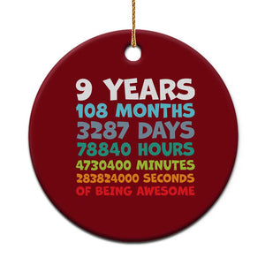 9 Year Old Bday Ceramic Ornament Son Boy 9yr 9th Birthday Gifts TS10 1pc Red Print Your Wear