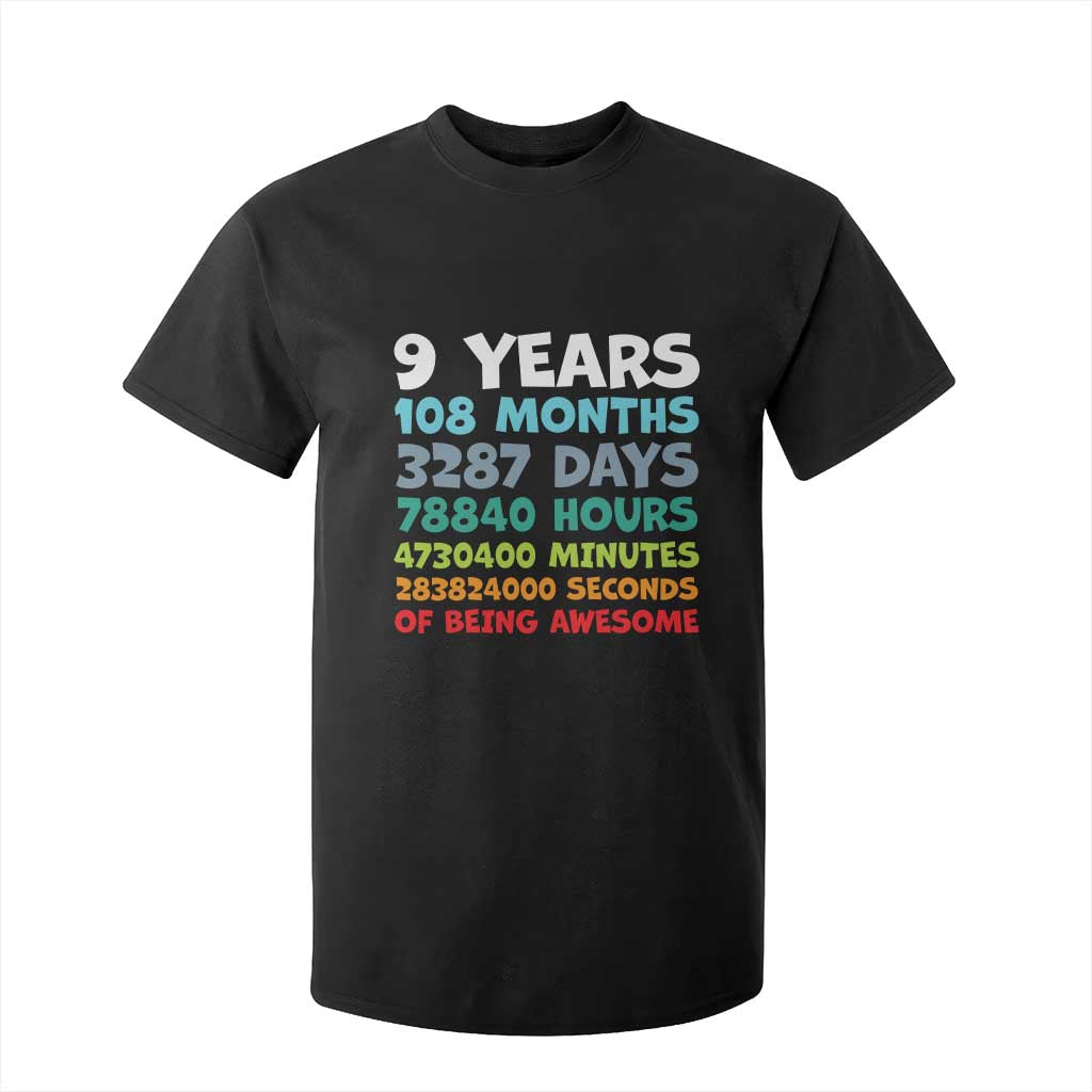 9 Year Old Bday T Shirt For Kid Son Boy 9yr 9th Birthday Gifts TS10 Black Print Your Wear