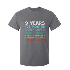 9 Year Old Bday T Shirt For Kid Son Boy 9yr 9th Birthday Gifts TS10 Charcoal Print Your Wear