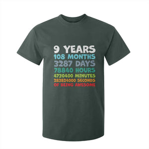9 Year Old Bday T Shirt For Kid Son Boy 9yr 9th Birthday Gifts TS10 Dark Forest Green Print Your Wear