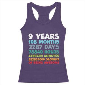 9 Year Old Bday Racerback Tank Top Son Boy 9yr 9th Birthday Gifts TS10 Purple Print Your Wear