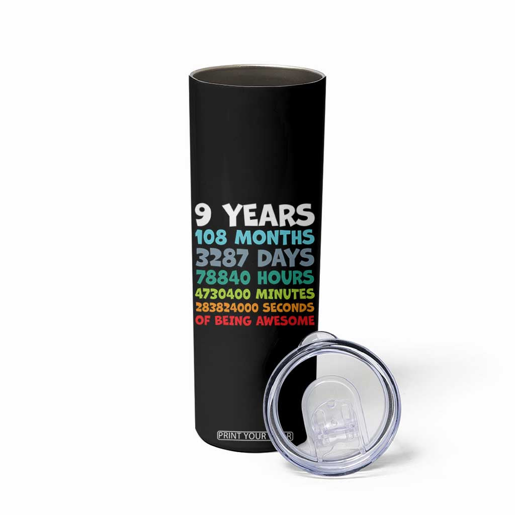 9 Year Old Bday Skinny Tumbler Son Boy 9yr 9th Birthday Gifts TS10 Print Your Wear