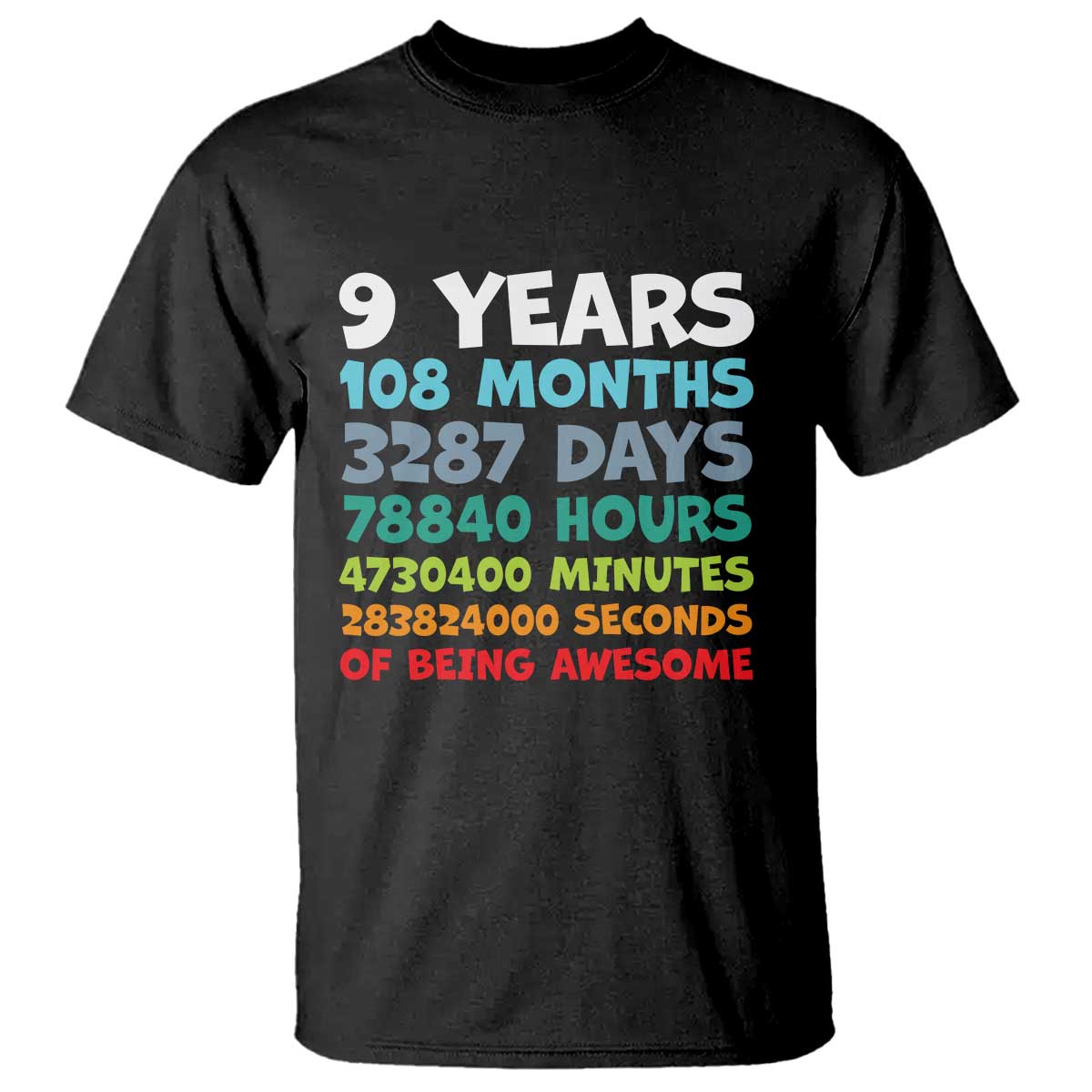 9 Year Old Bday T Shirt Son Boy 9yr 9th Birthday Gifts TS10 Black Print Your Wear