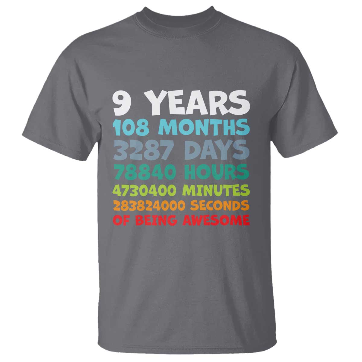 9 Year Old Bday T Shirt Son Boy 9yr 9th Birthday Gifts TS10 Charcoal Print Your Wear