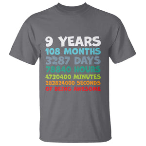 9 Year Old Bday T Shirt Son Boy 9yr 9th Birthday Gifts TS10 Charcoal Print Your Wear