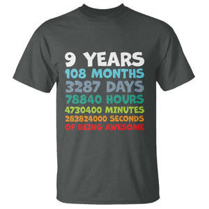 9 Year Old Bday T Shirt Son Boy 9yr 9th Birthday Gifts TS10 Dark Heather Print Your Wear
