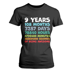 9 Year Old Bday T Shirt For Women Son Boy 9yr 9th Birthday Gifts TS10 Black Print Your Wear