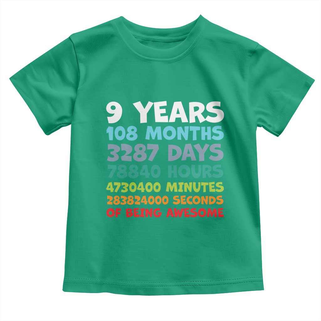 9 Year Old Bday Toddler T Shirt Son Boy 9yr 9th Birthday Gifts TS10 Irish Green Print Your Wear