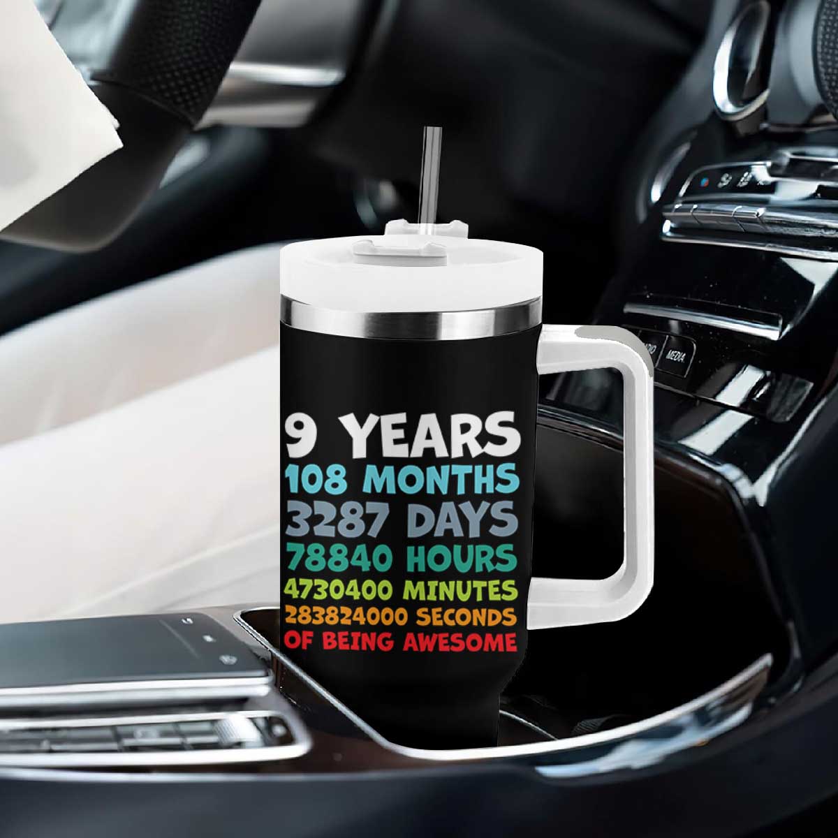 9 Year Old Bday Tumbler With Handle Son Boy 9yr 9th Birthday Gifts TS10 Print Your Wear