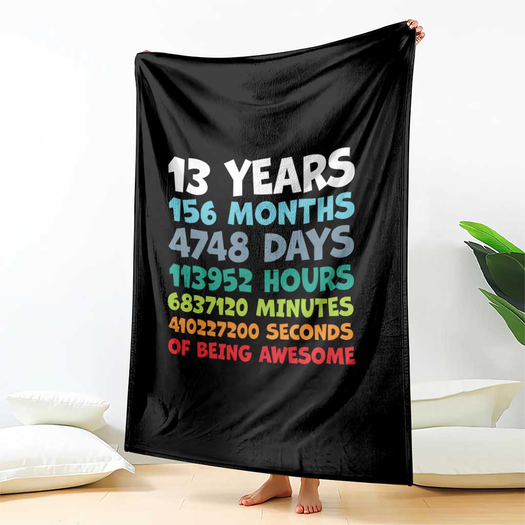 13th Birthday Throw Blanket 13 Year Old Bday Gifts Son Boy 13yr TS10 Print Your Wear