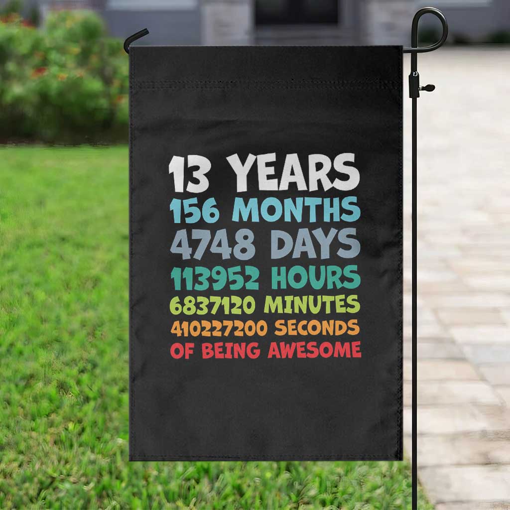 13th Birthday Garden Flag 13 Year Old Bday Gifts Son Boy 13yr TS10 Print Your Wear