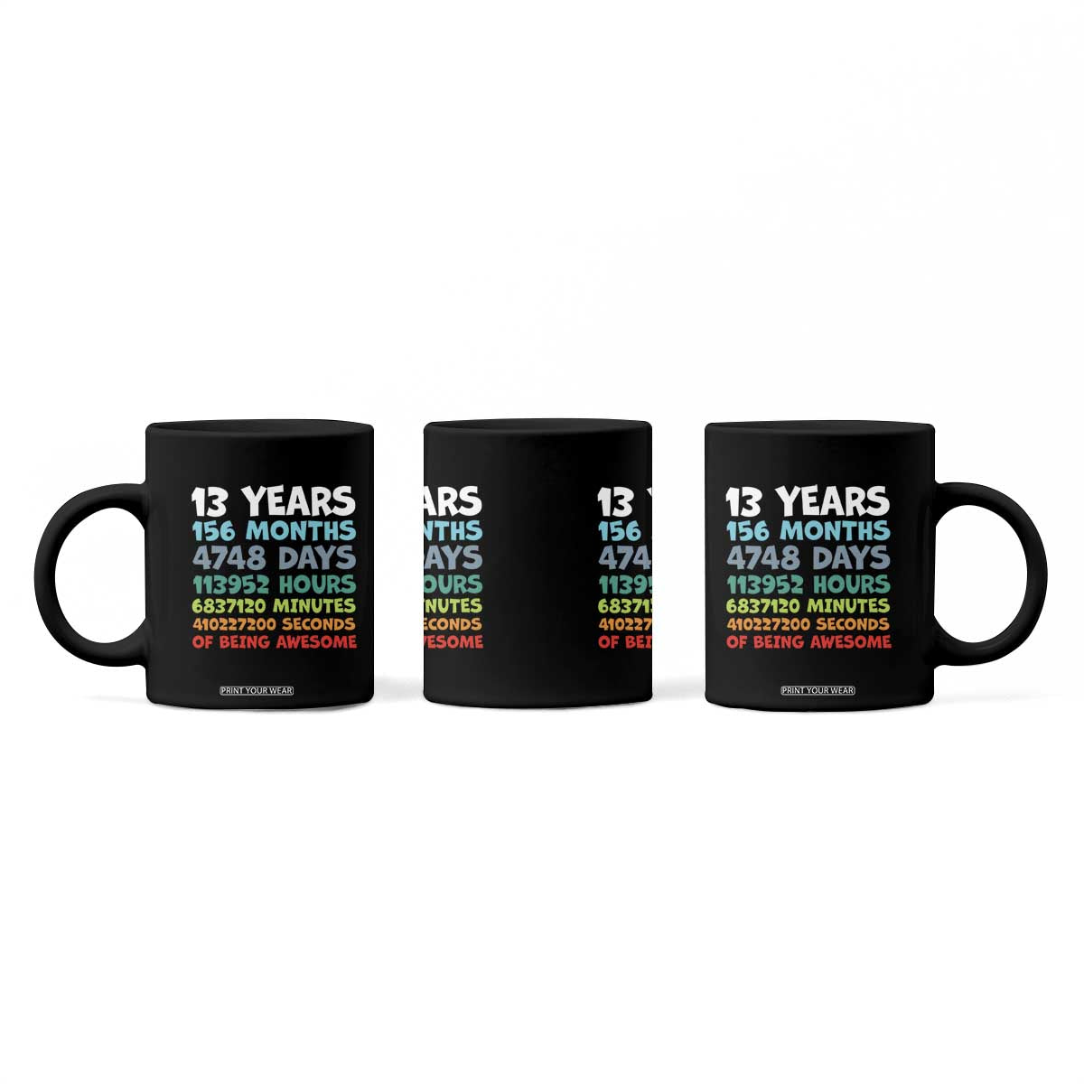 13th Birthday Coffee Mug 13 Year Old Bday Gifts Son Boy 13yr TS10 Print Your Wear