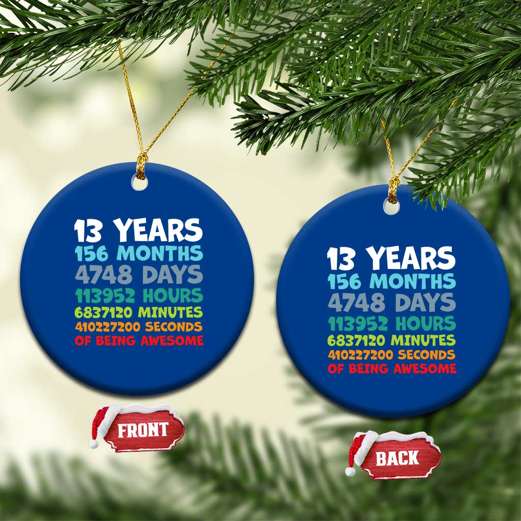 13th Birthday Ceramic Ornament 13 Year Old Bday Gifts Son Boy 13yr TS10 1pc Blue Print Your Wear
