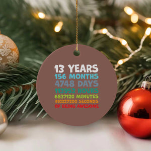 13th Birthday Ceramic Ornament 13 Year Old Bday Gifts Son Boy 13yr TS10 1pc Mocha Print Your Wear