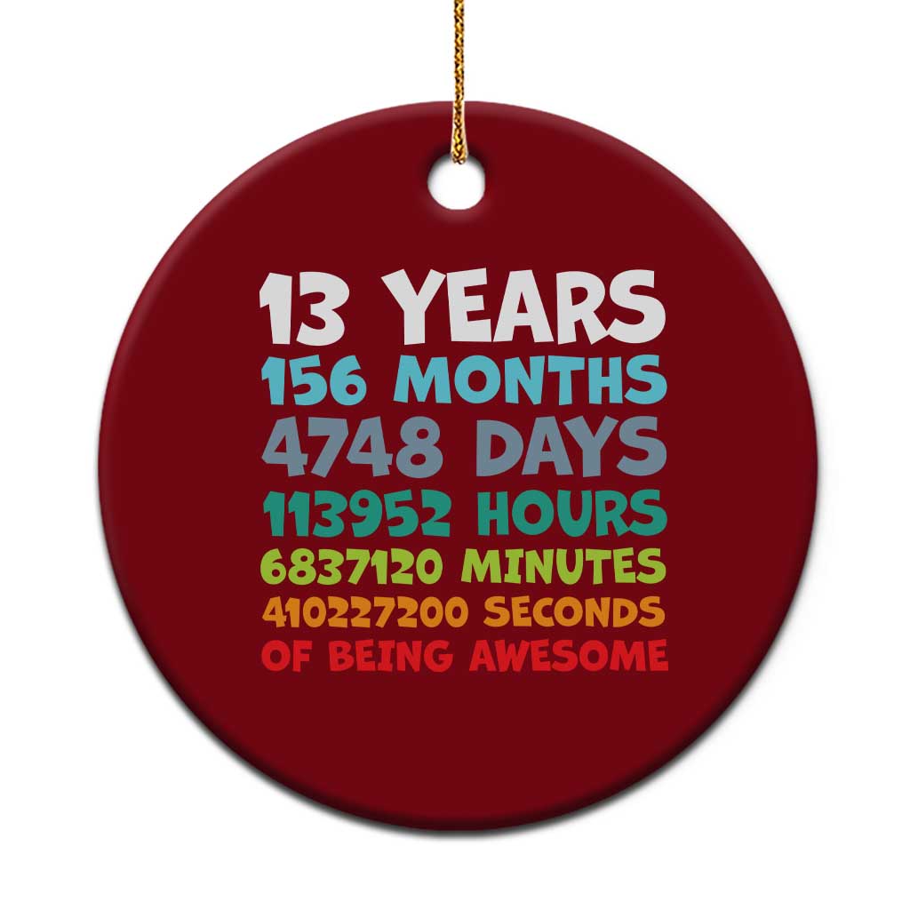 13th Birthday Ceramic Ornament 13 Year Old Bday Gifts Son Boy 13yr TS10 1pc Red Print Your Wear